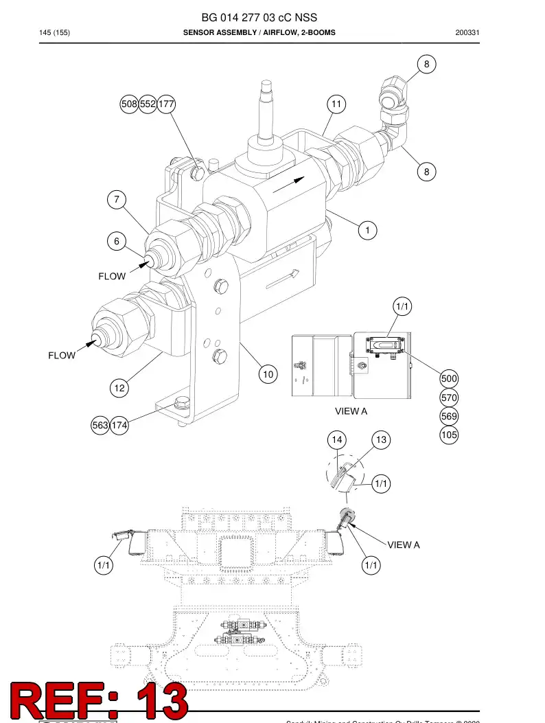 BG01438953a BG 014 389 53a Rubber Plate, Cellular - Sandvik Technical Drawing
