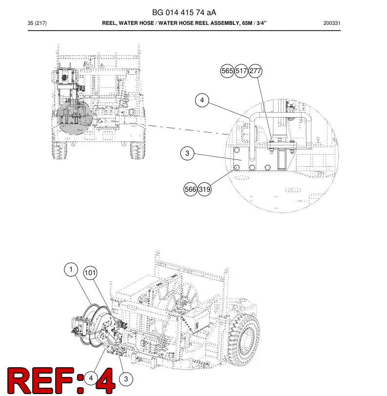 BG01441586a BG 014 415 86a Guard - Sandvik Technical Drawing