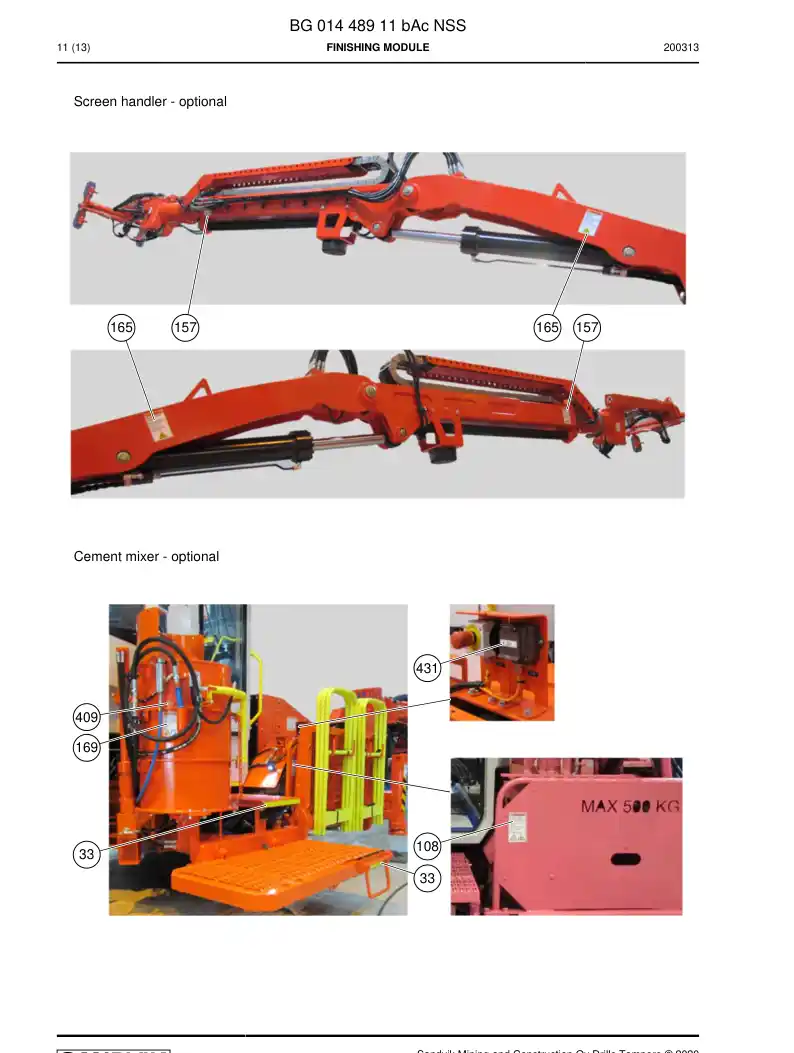 BG01448911b BG 014 489 11b Finishing module - Sandvik Technical Drawing
