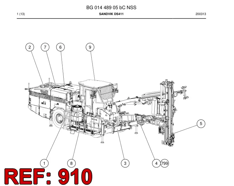 BG01448915a BG 014 489 15a Module, Fluid - Sandvik Technical Drawing