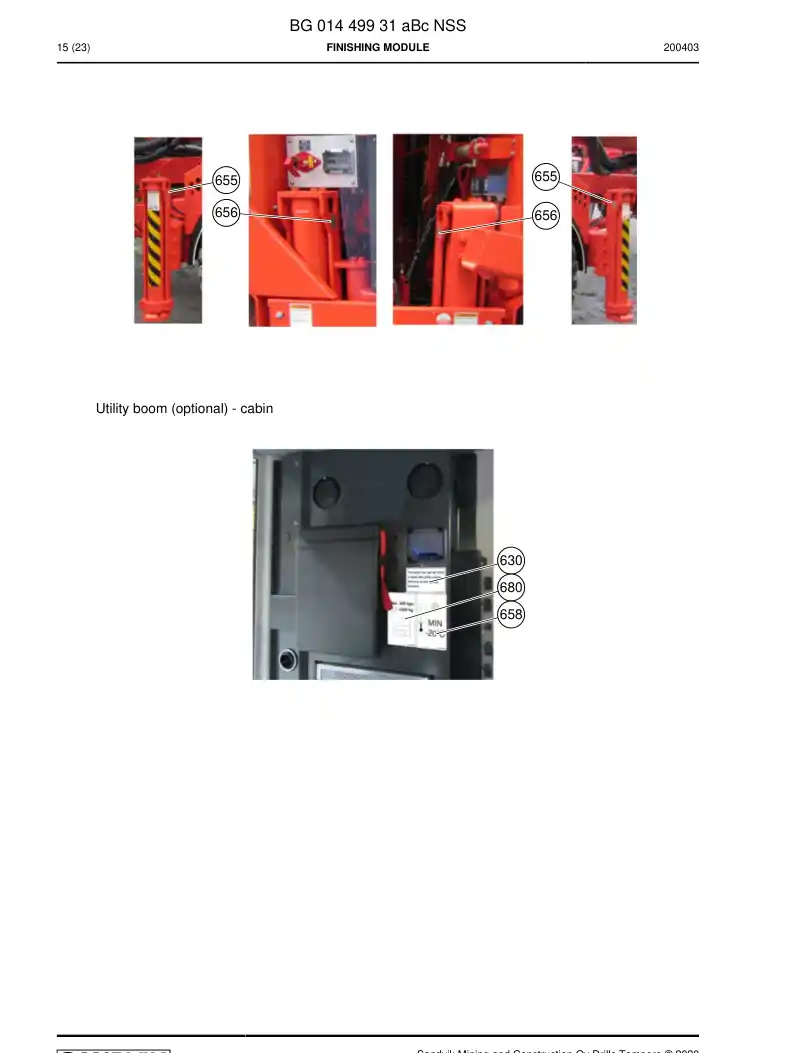 BG01449931a BG 014 499 31a Finishing module - Sandvik Technical Drawing