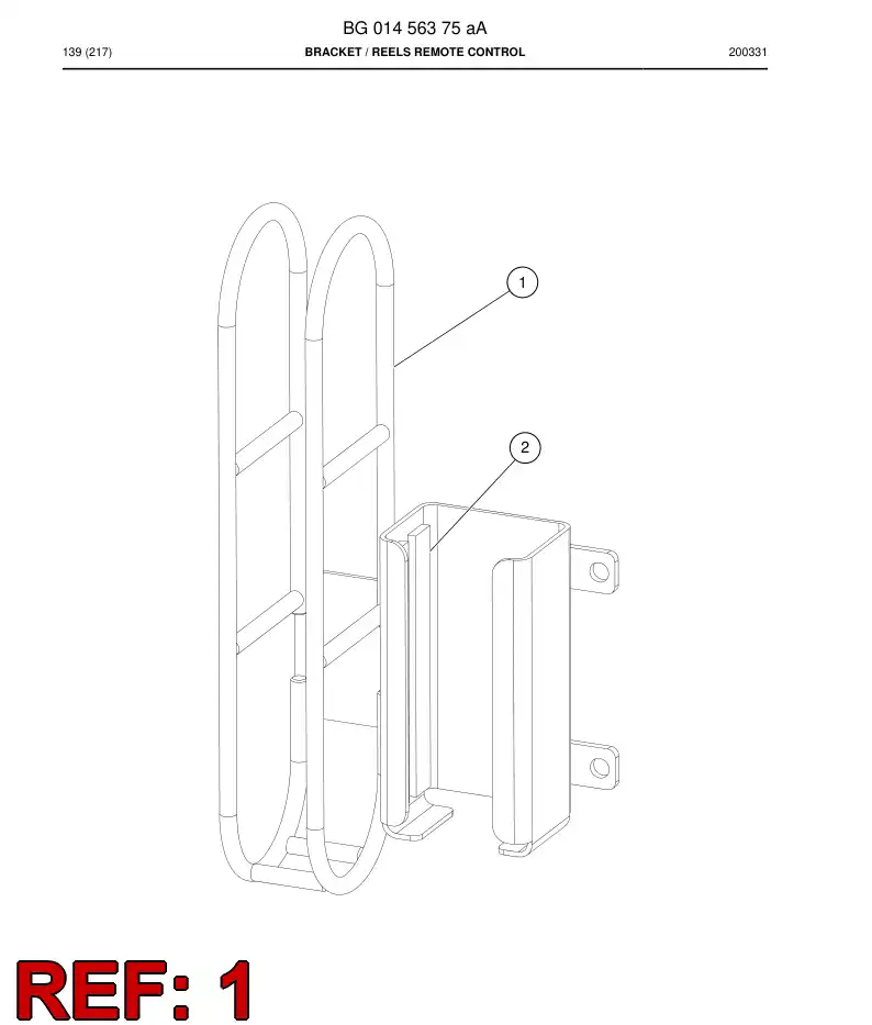 BG01456376a BG 014 563 76a Bracket - Sandvik Technical Drawing