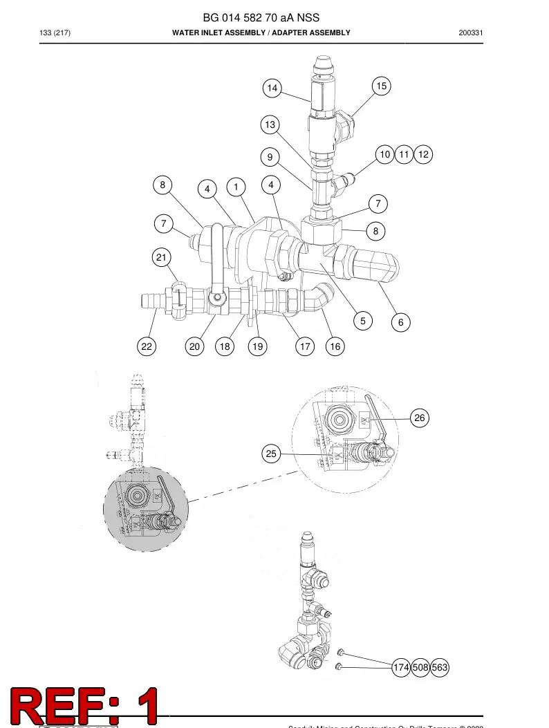 BG01458742a BG 014 587 42a Bracket, Mounting - Sandvik Technical Drawing