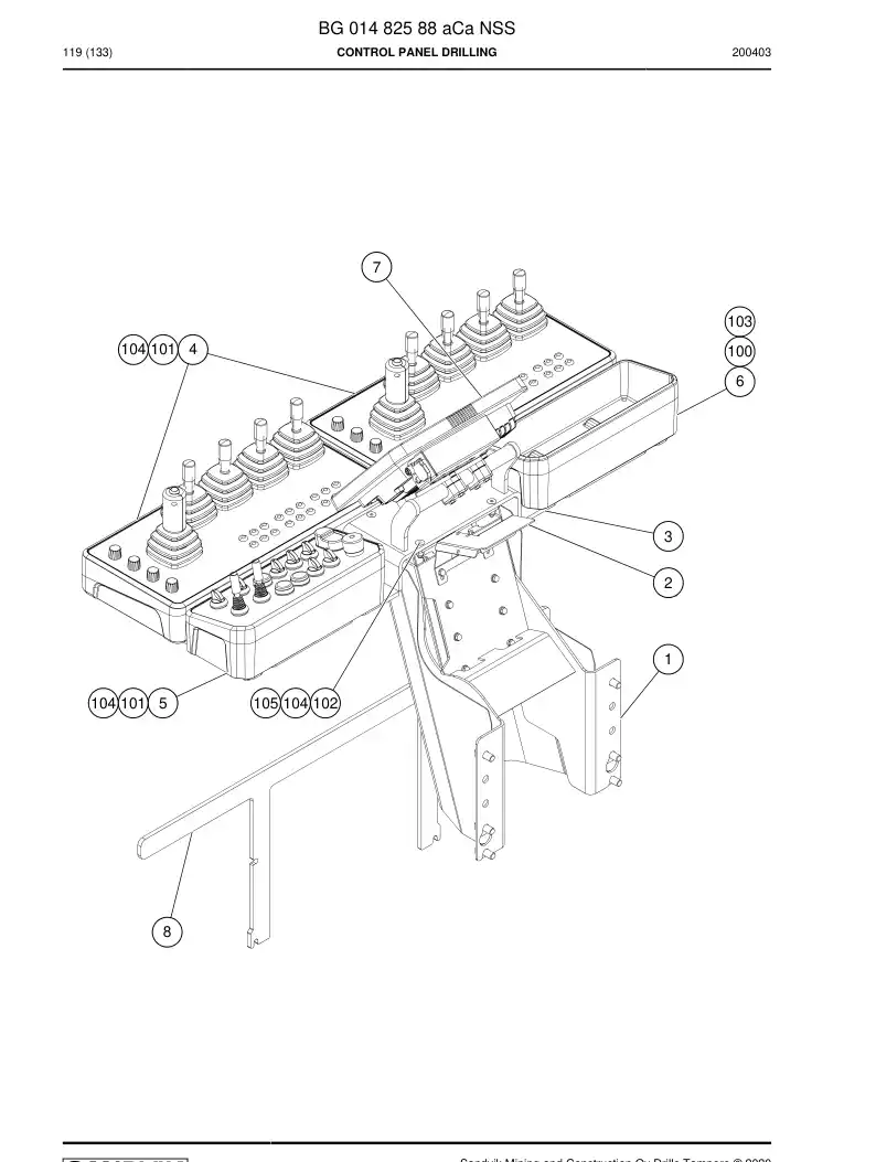 BG01482588a BG 014 825 88a CONTROL PRING DRILLING - Sandvik Technical Drawing